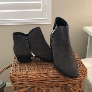 Gray suede lucky brand ankle boots